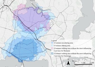 Mapping livability: the “15-minute city” concept for car-dependent districts in Auckland, New Zealand